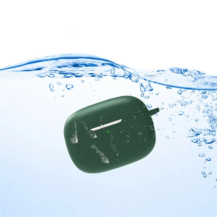 For Honor Earbuds 3 Pro Wireless Earphone Silicone Protective Case Cover with Anti-lost Buckle - Blackish Green For Honor Earbuds 3 Pro Wireless Earphone Silicone Protective Case Cover with Anti-lost Buckle - Blackish Green