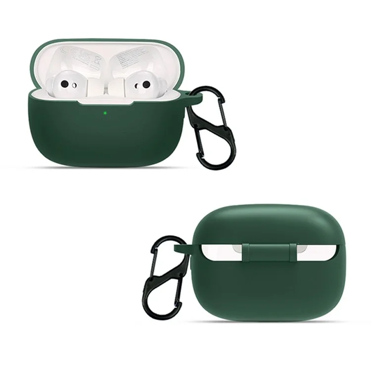 For Honor Earbuds 3 Pro Wireless Earphone Silicone Protective Case Cover with Anti-lost Buckle - Blackish Green For Honor Earbuds 3 Pro Wireless Earphone Silicone Protective Case Cover with Anti-lost Buckle - Blackish Green