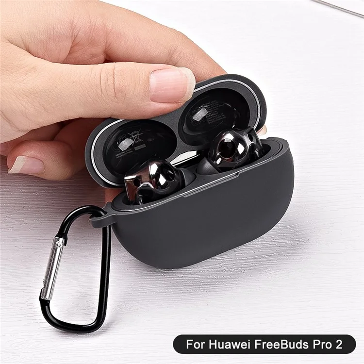 Silicone Case for Huawei FreeBuds Pro 2 All-inclusive Protection Earphone Case Bluetooth Headset Cover with Anti-Lost Buckle Silicone Case for Huawei FreeBuds Pro 2 All-inclusive Protection Earphone Case Bluetooth Headset Cover with Anti-Lost Buckle