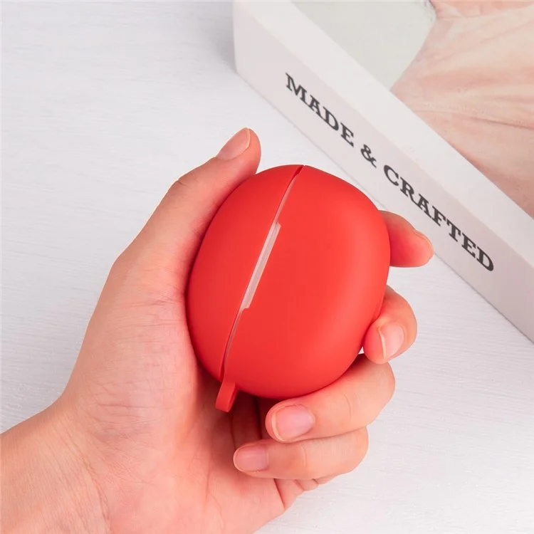 For Realme Buds T100 Silicone Protective Sleeve Bluetooth Earphone Shockproof Cover with Hanging Buckle - Blue