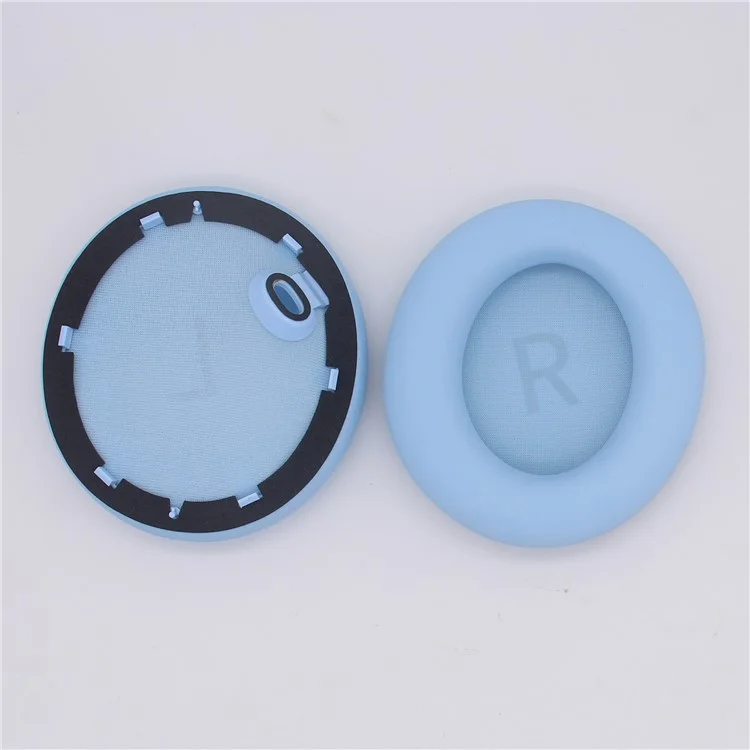 JZF-428 For Anker Soundcore Space One 1 Pair Headphone Earpads Protein Leather+Sponge Soft Earmuffs - Lake Blue