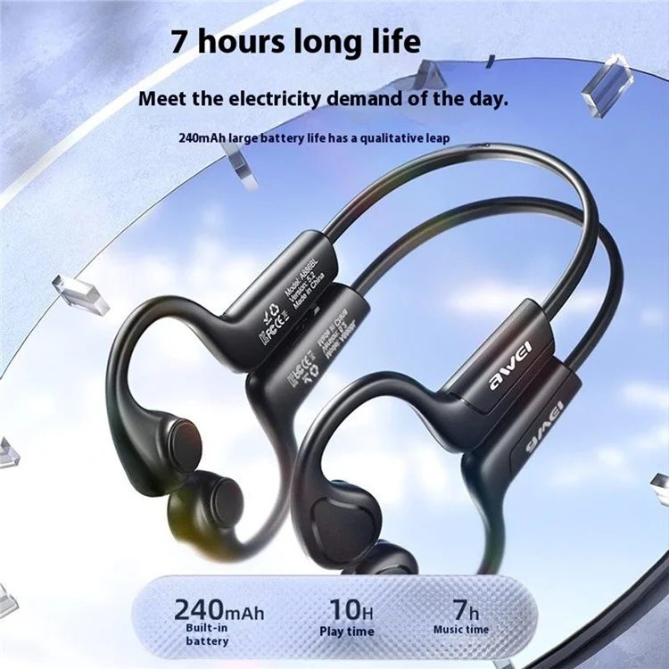 AWEI A886BL Air Conduction Bluetooth Headphones Noise Reduction Sports Wireless Earphones