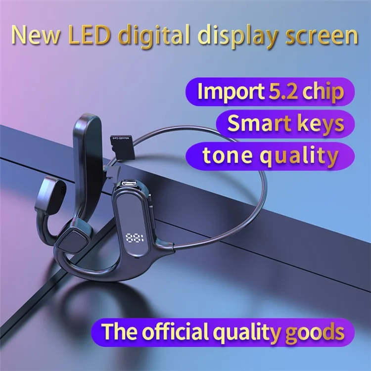 VG09 Bone Conduction Open Ear Headphones Wireless Bluetooth Sports Earphones Support TF Card VG09 Bone Conduction Open Ear Headphones Wireless Bluetooth Sports Earphones Support TF Card